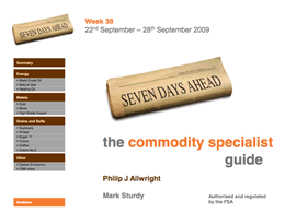 Example of Commodity Technical Analysis Weekly